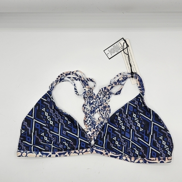 NWT Gypsy 05 swim Blue multi top only size large - Picture 1 of 10